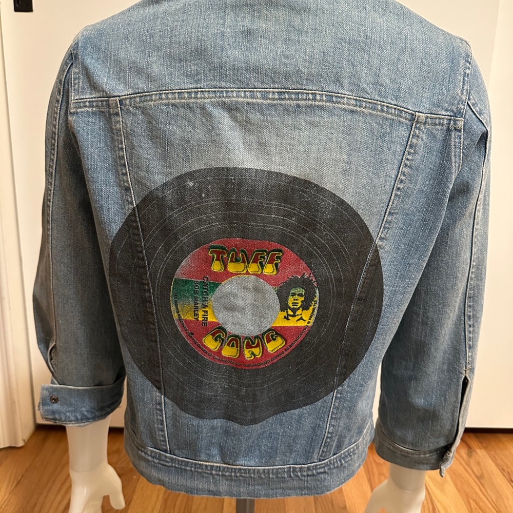 Bob Marley Catch A Fire Denim Jacket